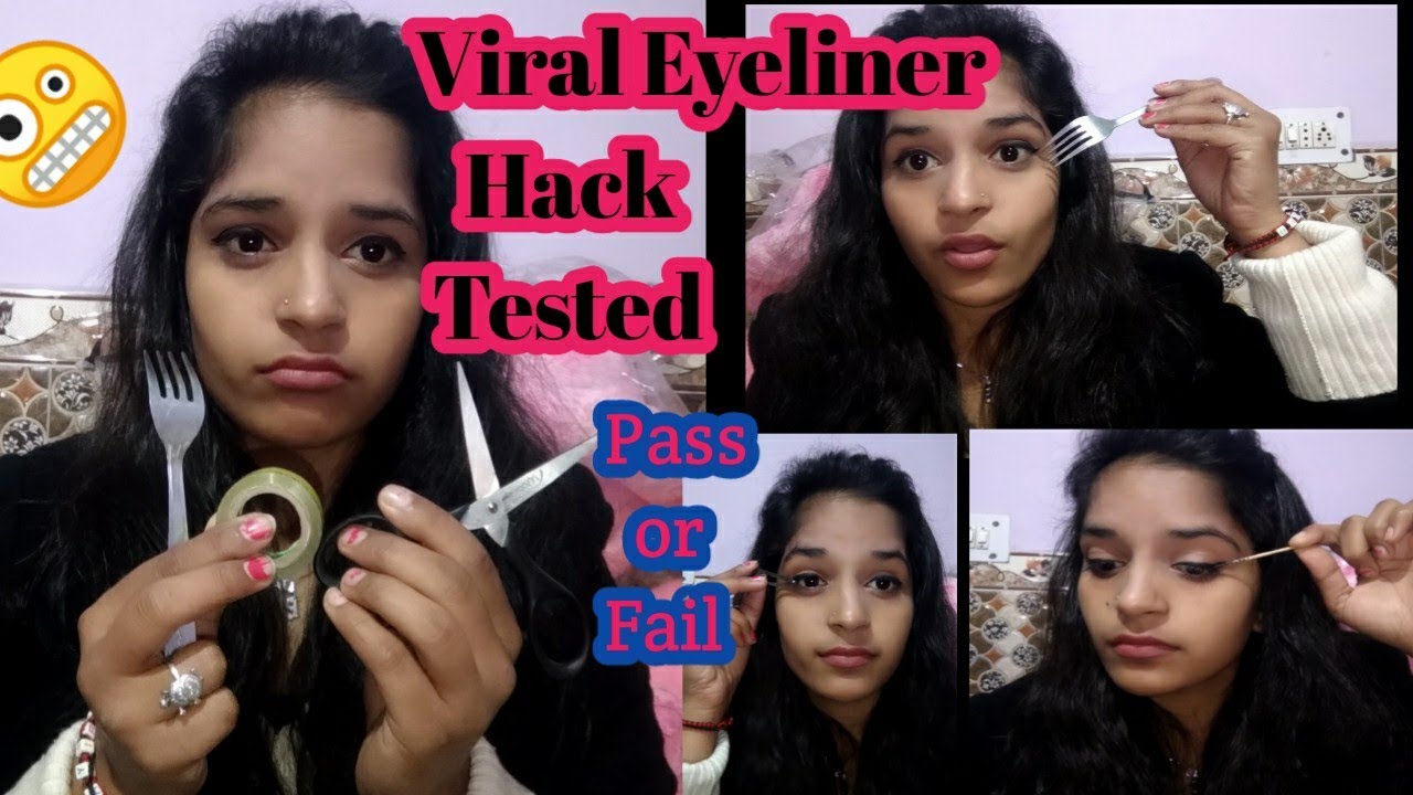 Viral Eyeliner Hack Tested Pass or Fail 5 mint craft Liner hack
