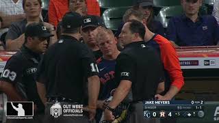 Injury Scout - Jim Reynolds Leaves Royals-Astros Game Several Innings After Foul Ball off the Mask