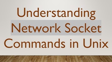Understanding Network Socket Commands in Unix