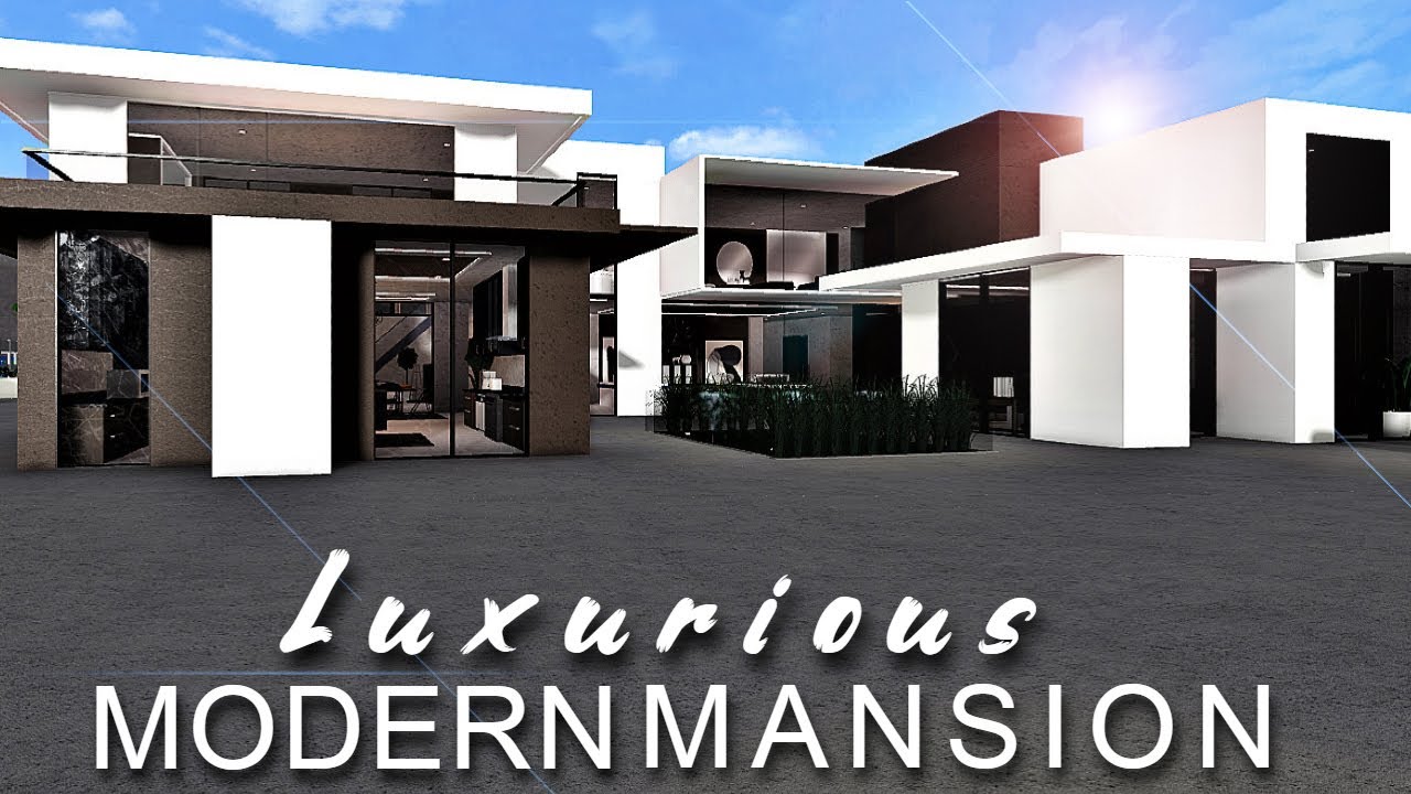 Bloxburg: Modern Mega Mansion Speedbuild Part: 1/5 (Exterior) 