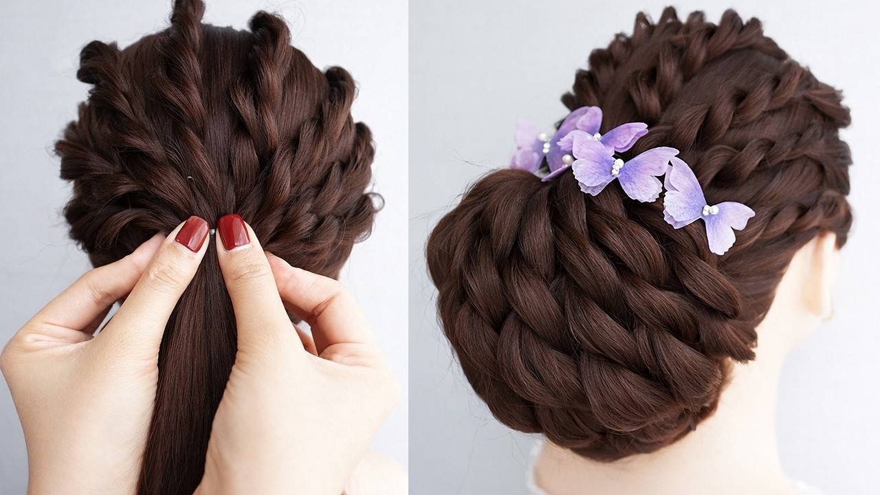 Stunning Messy Bun Wedding Hairstyle for Long Hair | Bridal & Party Hairstyle For Women