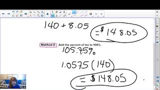 Lesson #6 Sales Tax, Tips, and Markup