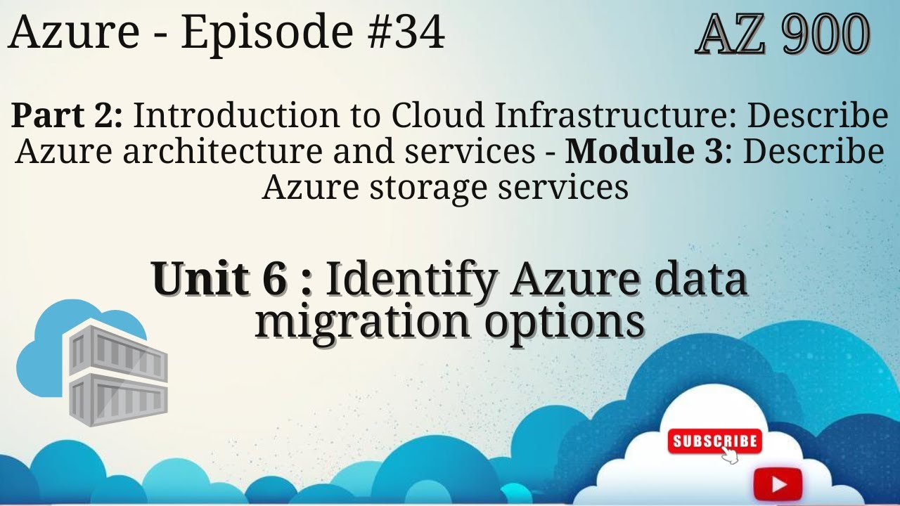 Identify Azure data migration options - AZ-900 - EP 33 (Tamil) - YouTube