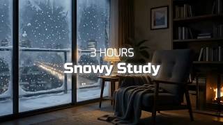 Study on a Snowy Night ❄️📚 Cozy Lo-fi Music for Deep Focus