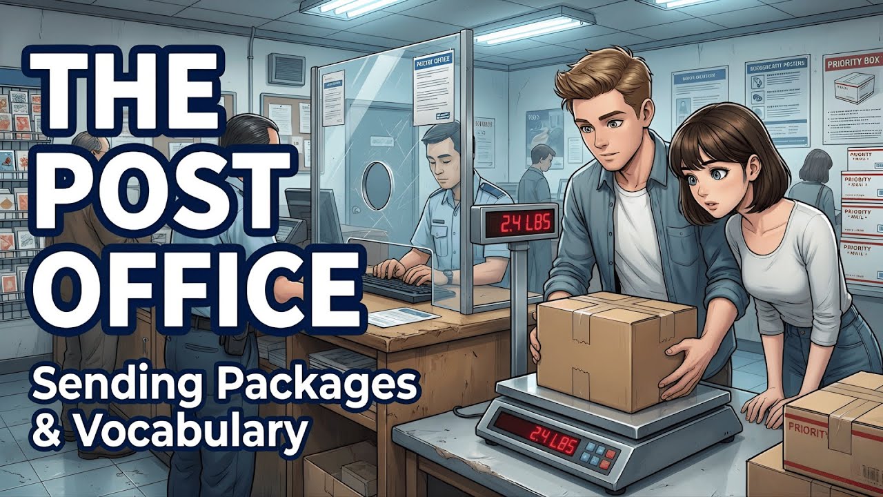English at the Post Office: Sending Letters & Packages | 20 Mins English Daily (Slow English)