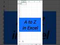 Excle me A to Z kese likhe #excel #shorts #excletips