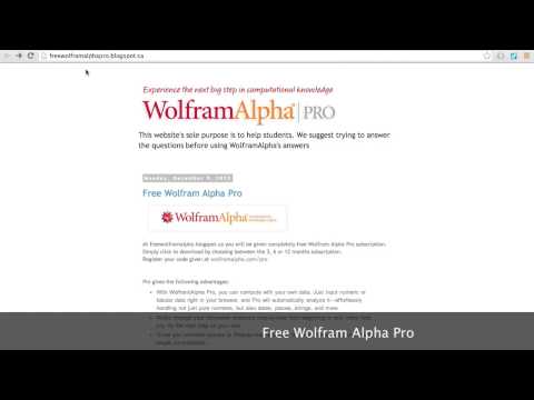 Free Wolfram Alpha Pro Subscriptions