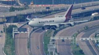 Best Plane Spotting at Hong Kong Airport Kalitta Air 747 Landing with ATC