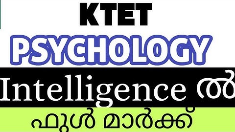 ktet psychology revision intelligence theories