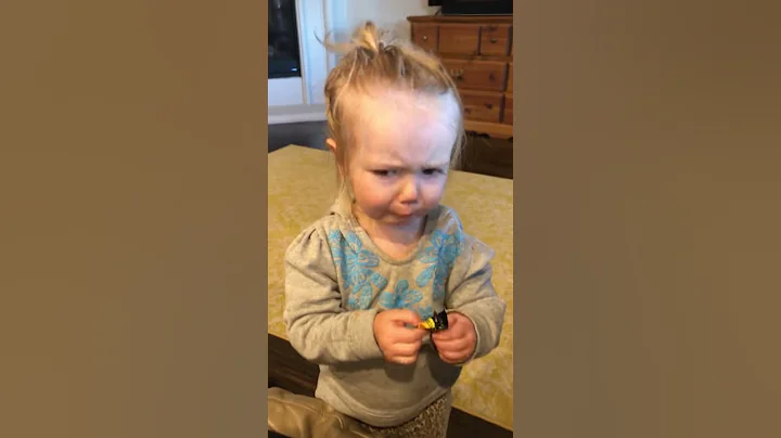 Baby trying toxic waste