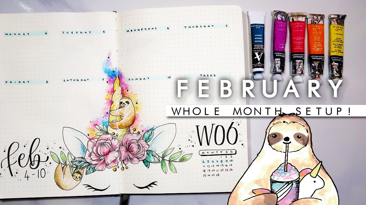 PLAN WITH ME | February 2019 Whole Month Setup! 📖
