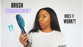 HAIR BRUSH STRAIGHTENER on Natural Hair | Does It WORK?!