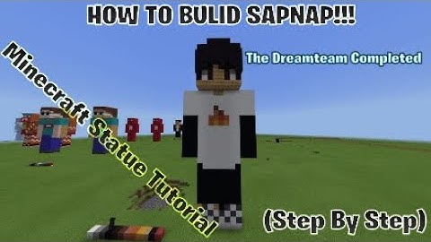 HOW TO BUILD SAPNAP!!! Minecraft Statue Tutorial (Step By Step) The DreamTeam Completed