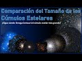 COMPARACIÓN del TAMAÑO de CÚMULOS ESTELARES 🔘 - J.Alonso BI