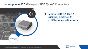 Amphenol Commercial Waterproof USB Type-C Connectors — New Product Brief | Mouser Electronics