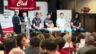 Hoosiers at Huber’s: Curt Cignetti and players speak during event program 