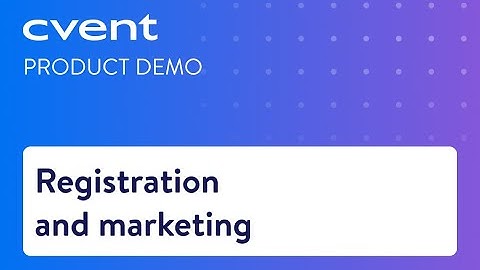 Registration and marketing