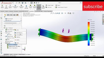 Static simulation for beginners with explanation in solidworks