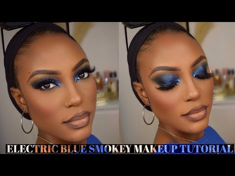 Blue Black Smokey Eye Makeup Tutorial