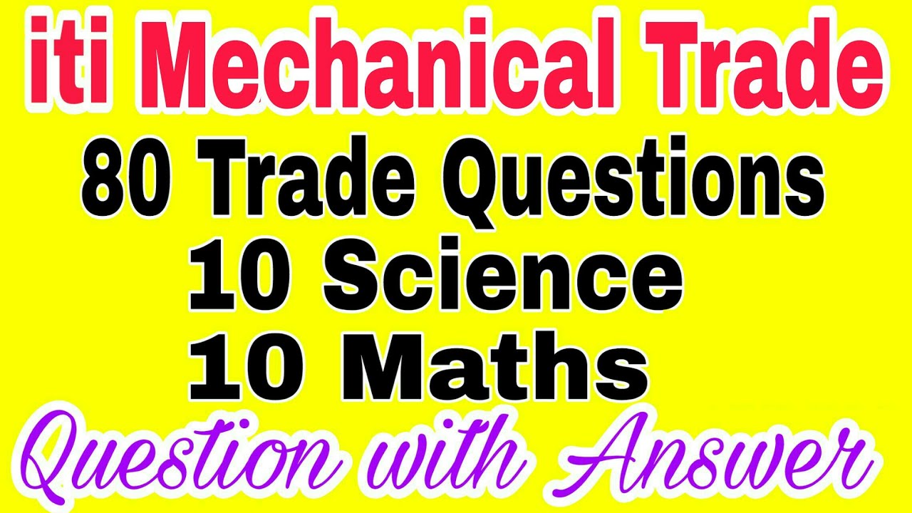 all mechanical trade question with answer fitter machinist turner