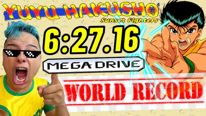 YU YU HAKUSHO WORLD RECORD NORMAL 6:40.77 YUSUKE ! Mega Drive 