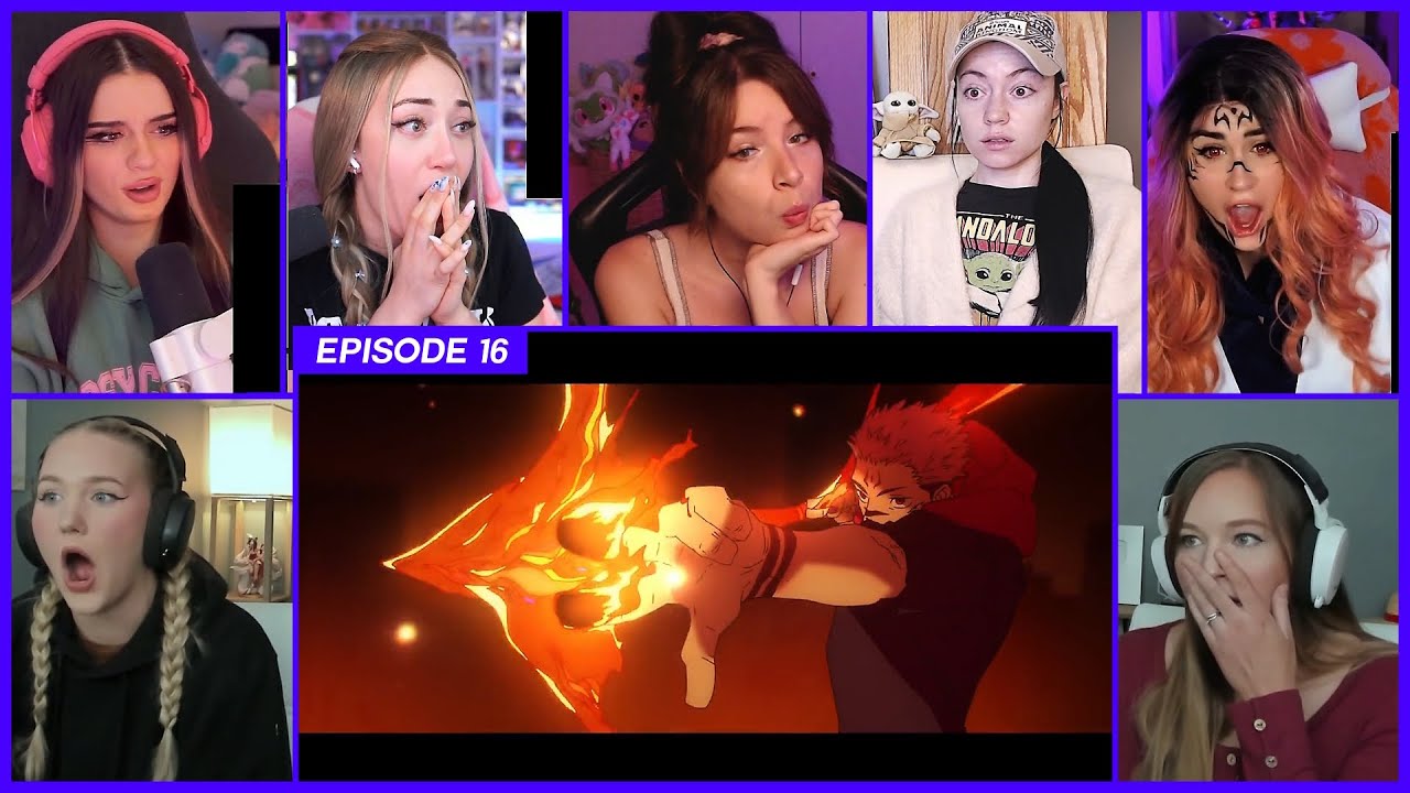 [GIRLS REACT] Toji vs Megumi & Sukuna vs Jogo | JJK S2 Ep 16 Girl Reaction Mashup