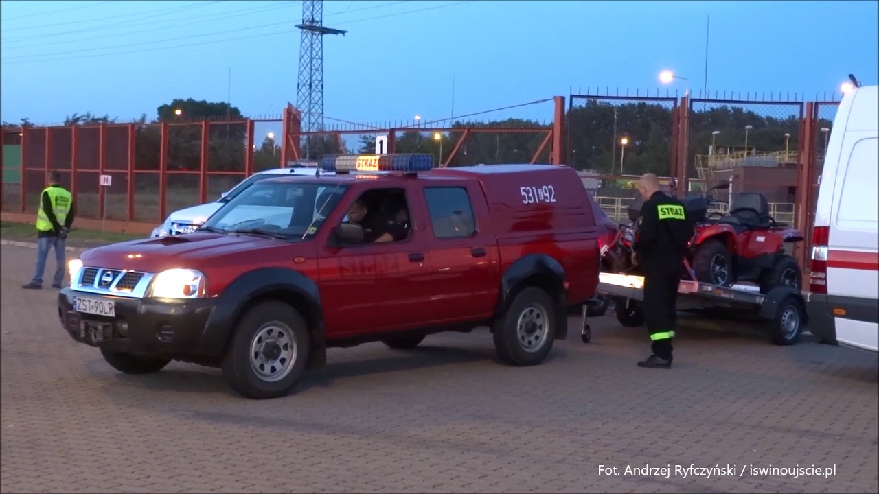 139 strażaków z województwa zachodniopomorskiego i wielkopolskiego wypłynęła promem ze Świnoujścia d