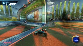 Wave dash on ball into turtle takeoff air dribble