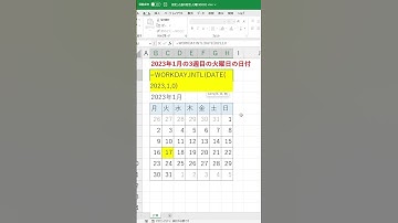 Excel【1分】指定した週の指定した曜日の日付を求める！ #shorts