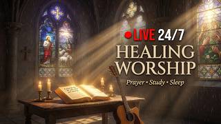 🔴 LIVE Healing Worship Music 24/7 | Christian LoFi for Prayer, Study, Sleep & Peace 🌧️🎸 2