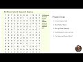 Word Search Puzzle Game Using Python