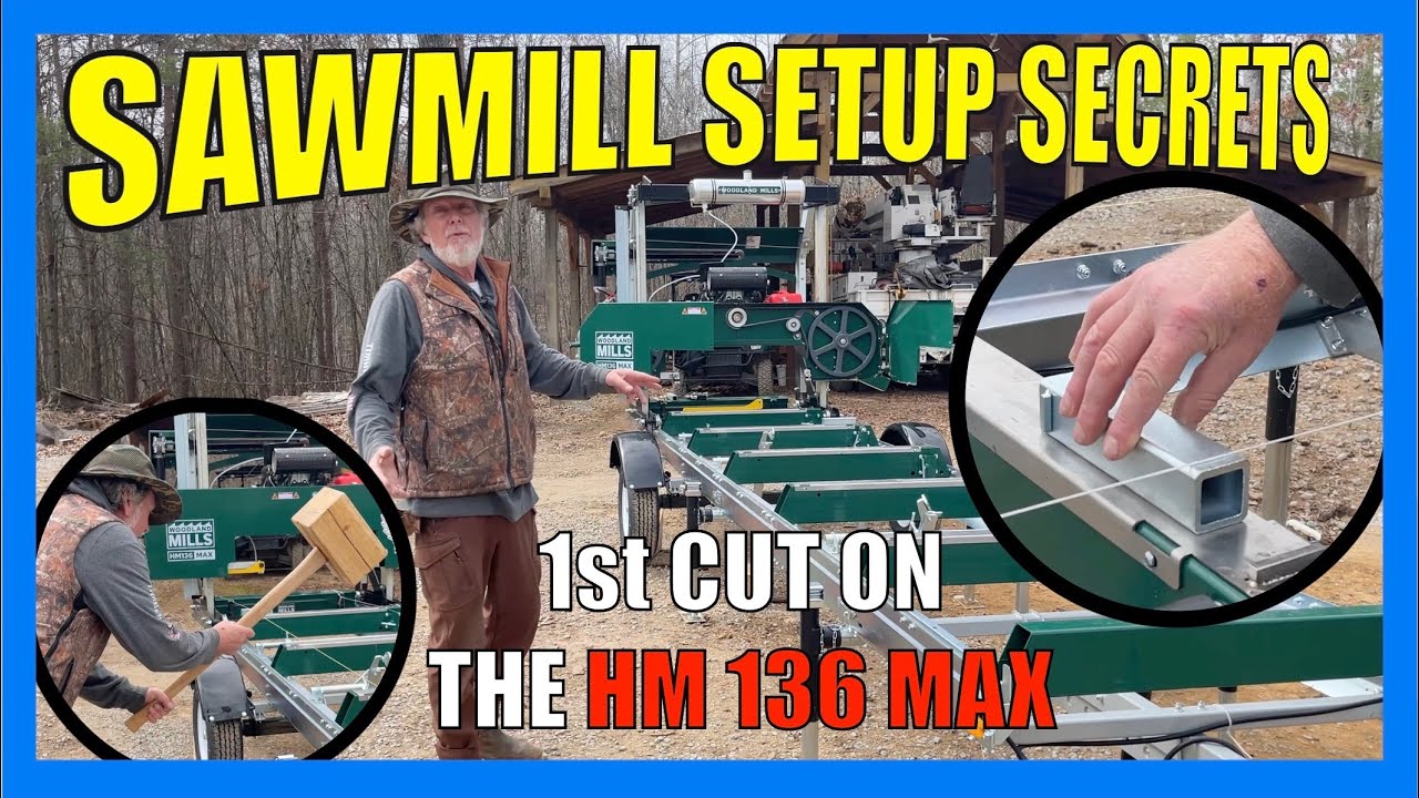 Simple Sawmill Setup Secrets: Milling Massive Dry Oak on HM 136 Max our First Log