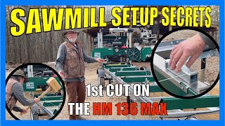 Simple Sawmill Setup Secrets: Milling Massive Dry Oak on HM 136 Max our First Log