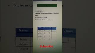 relative reference#excel #exceltips #shorts #views #youtubeshorts #like #microsoftexcel