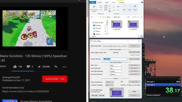 Auto splitter program for console games concept video