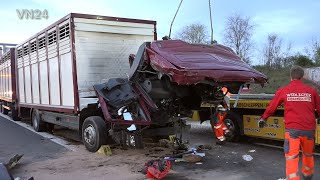 21.04.2021 - VN24 - Salvage work after heavy truck accident on the A1