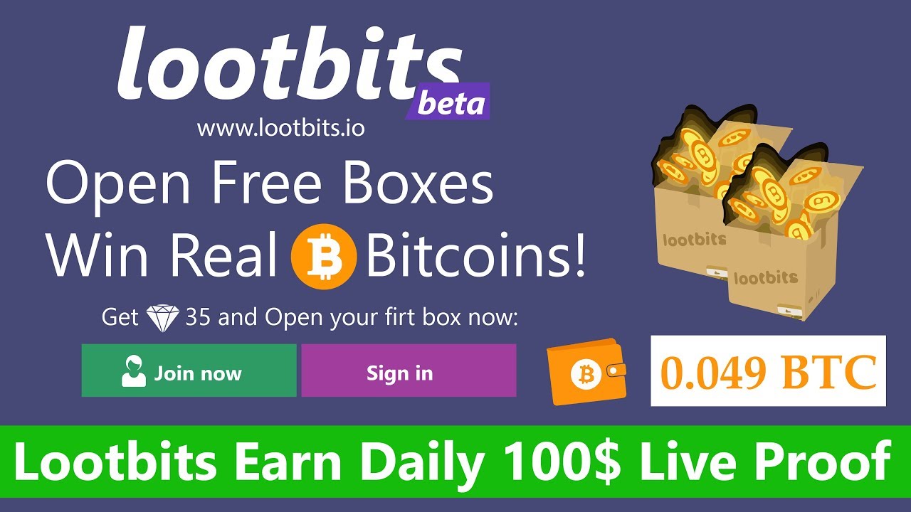 Lootbits Io Bitcoin Loot Boxes Earn Free Bitcoin 2019 Earn Daily 100 Live Proof Urdu Hindi - 