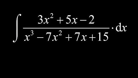 Partial fractions decomposition with a cubic denominator (root guessing method).
