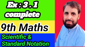 9th Maths Ex:3.1Questions 1,2,3 All parts || Scientific Notation & Standard Notation