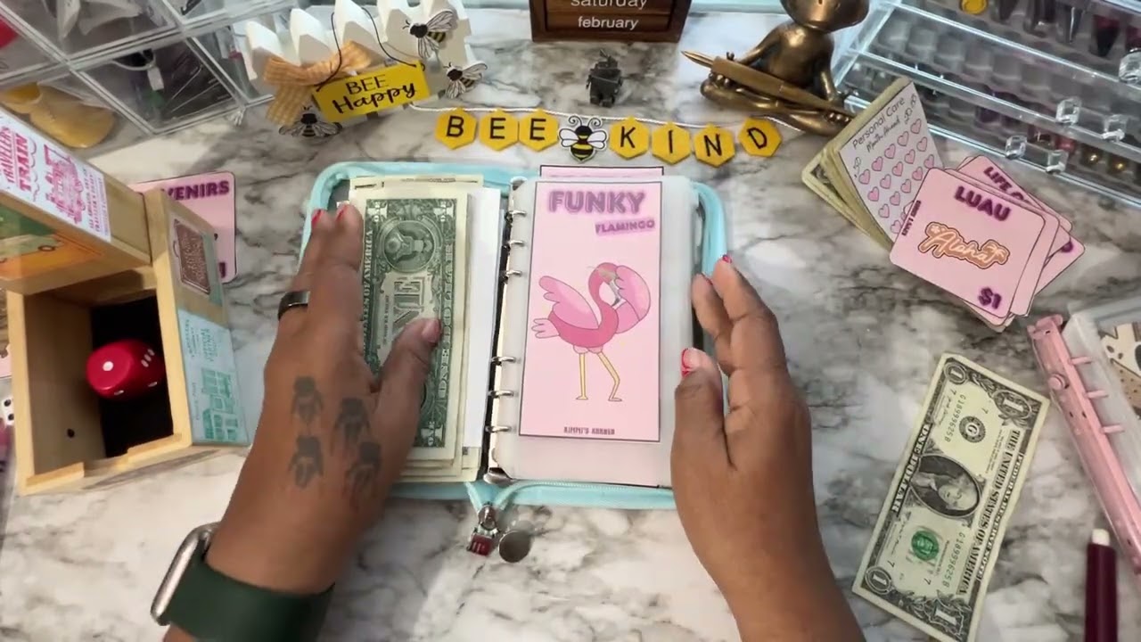 Flamingos and friends 2-14 #savingschallenges #budget #budgetting #lowincome 