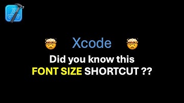 Xcode Tip: Font Size Shortcut 🔠 !