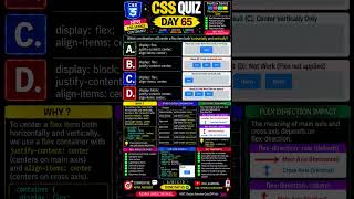 CSS Flexbox Interview Question | justify-content + align-items | CSS Quiz Day 65 # #flexbox #css3