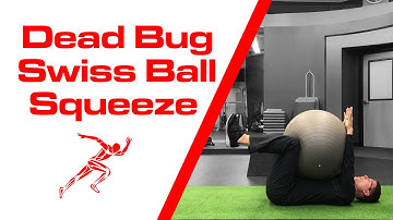 Dead Bug Swiss Ball Squeeze Variation