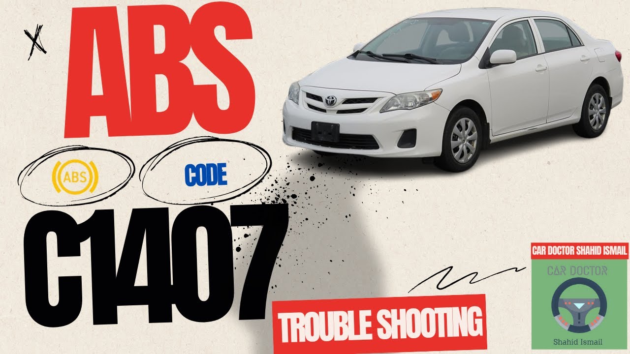 🚗 Toyota ABS Code C1407– Wheel Speed Sensor Diagnosis & Fix! - YouTube