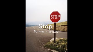 The Sabbath Practice: Stop