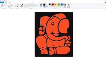 How to draw in Ms Paint | Ganesha Drawing | How to draw Lord Ganesha.