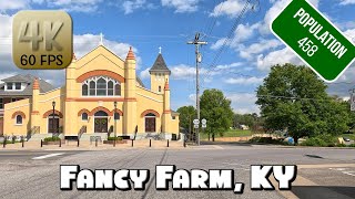 Driving Around Small Town Fancy Farm, KY in 4k Video