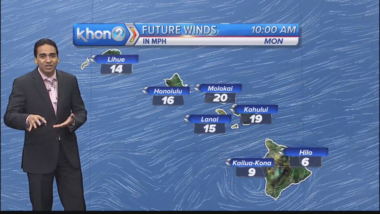 Moderate to breezy trade winds prevail - YouTube