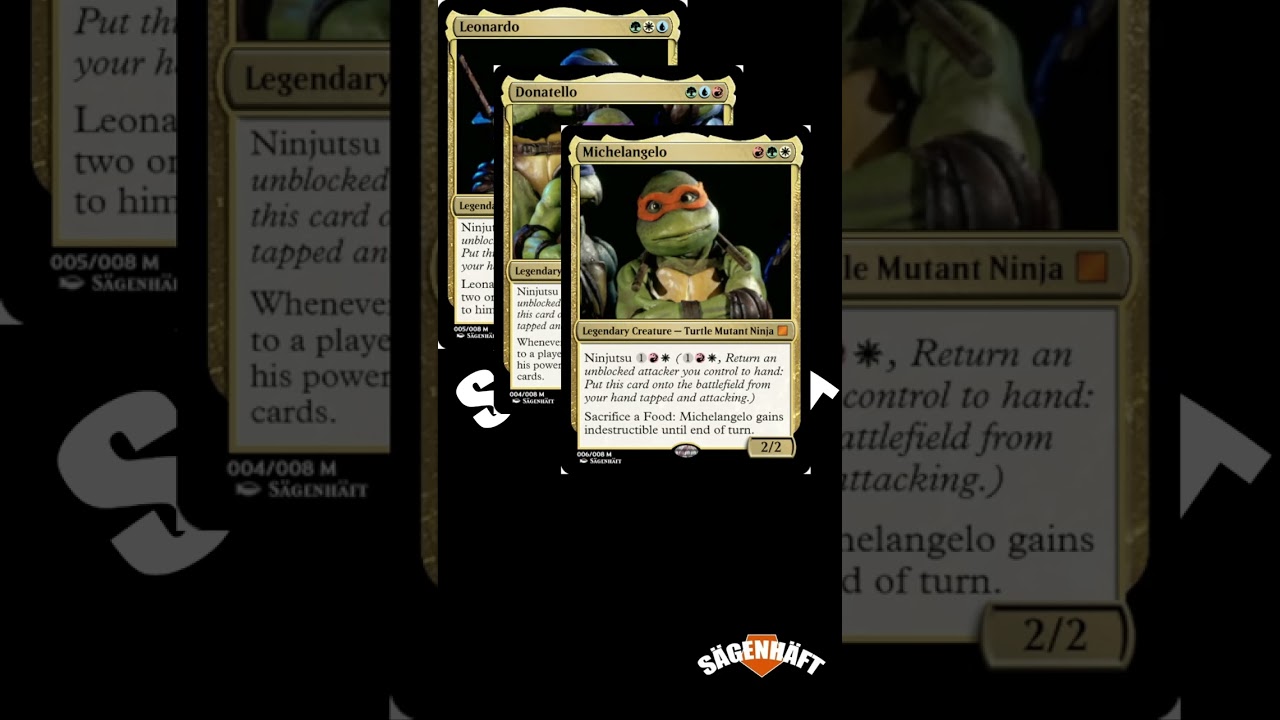 I made the Turtles into Magic cards 