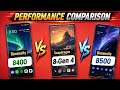 Dimensity 8500 vs 8sGen4 vs 8400 Ultra Comparison  🔥🔥🚀🚀 #pocox8pro #pocof7   #pocox7pro